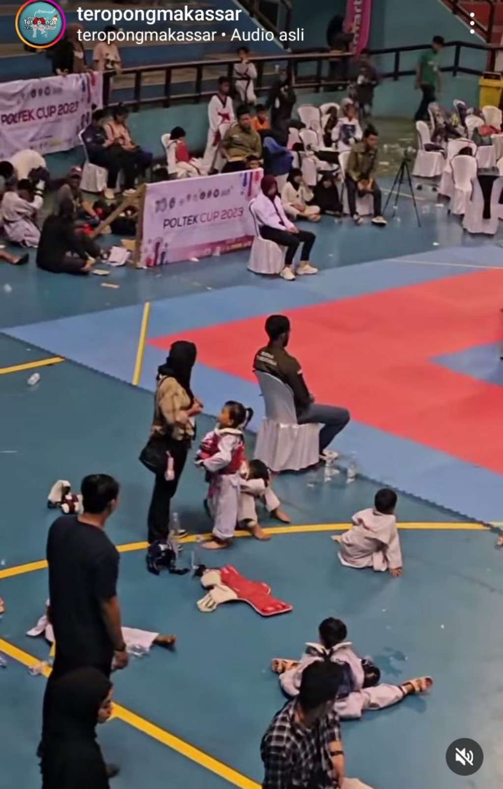 Viral, Kejuaraan Taekwondo PNUP Makassar Kategori Anak di Bawah Umur Digelar Hingga Tengah Malam