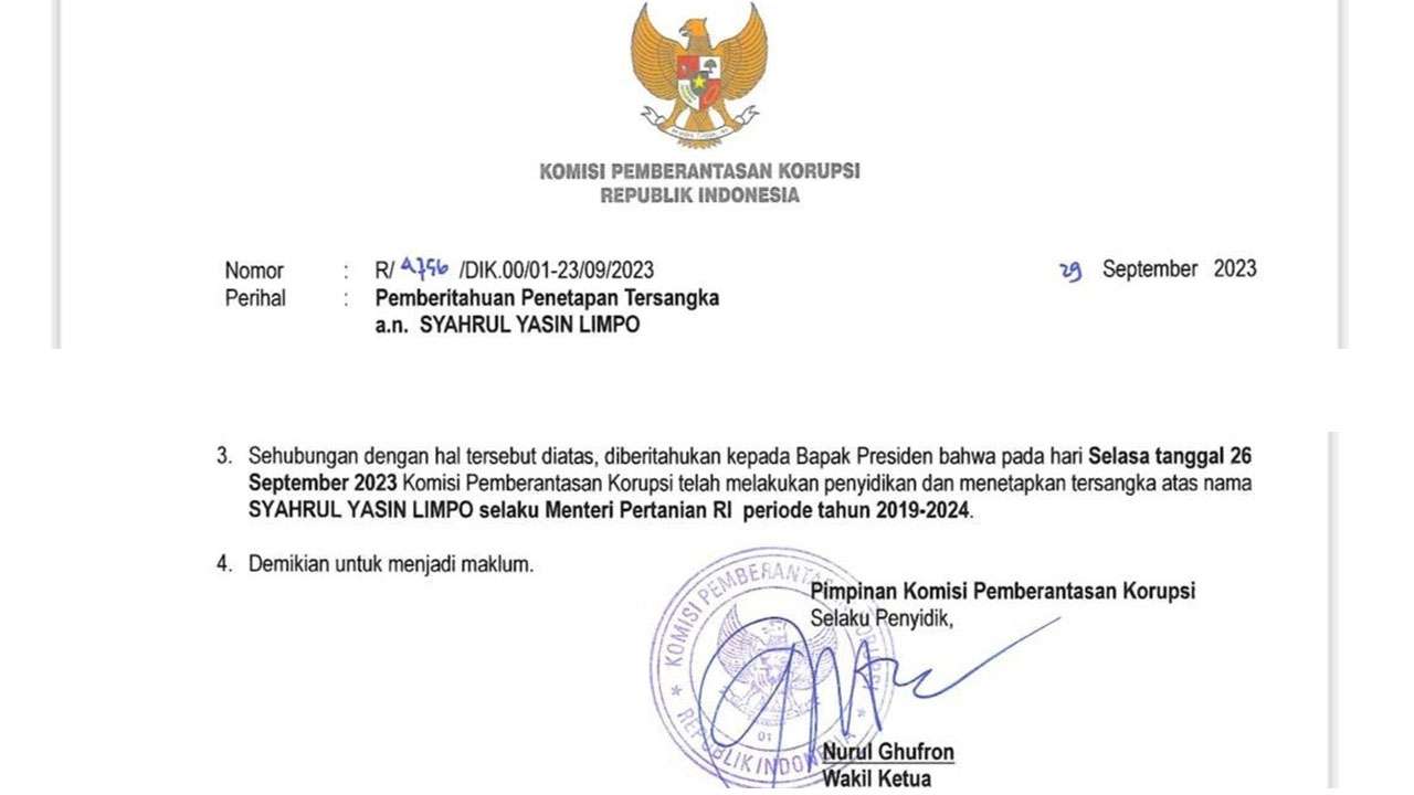 Beredar Dokumen Kronologi Pemerasan Diduga Pimpinan KPK ke Syahrul Yasin Limpo, SYL Disebut Serahkan Miliaran