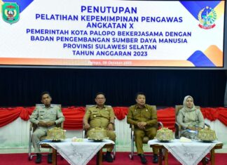 Pj Wali Kota Palopo Tutup Kegatan Pelatihan Kepemimpinan Pengawas