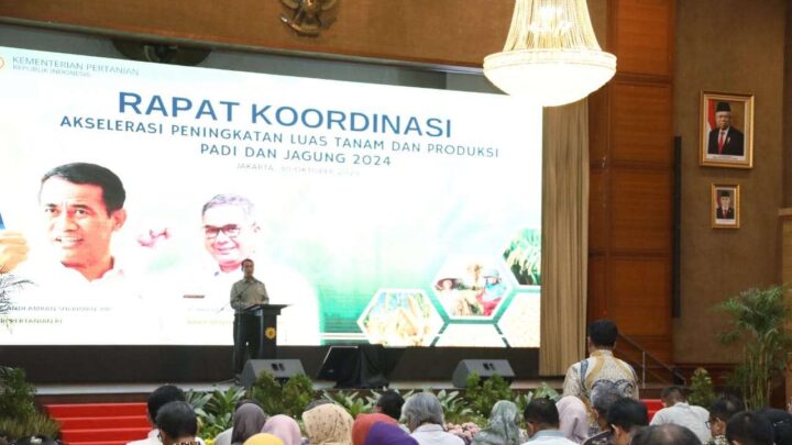 Kementerian Pertanian Akselerasi Peningkatan Luas Tanam dan Produksi Padi dan Jagung 2024 amran sulaiman