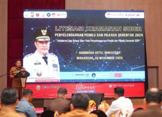 Buka Literasi Keamanan Siber Pemilu, Pj Gubernur Sulsel Harap Perkuat Proteksi Cegah Hoaks