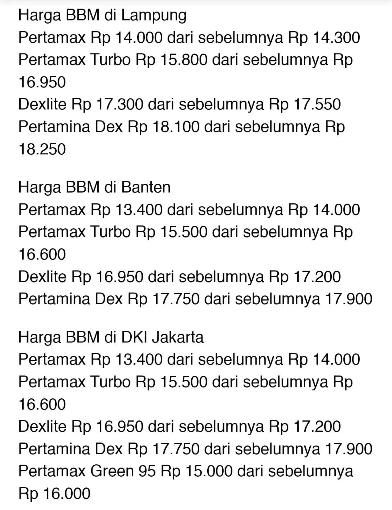 Kabar Gembira, Harga BBM Ini Turun Per 1 November 2023, Cek Lengkapnya!