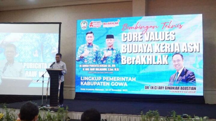 Pemkab Gowa Minta ASN Terapkan Core Values yang BerAkhlak Pemkab Gowa