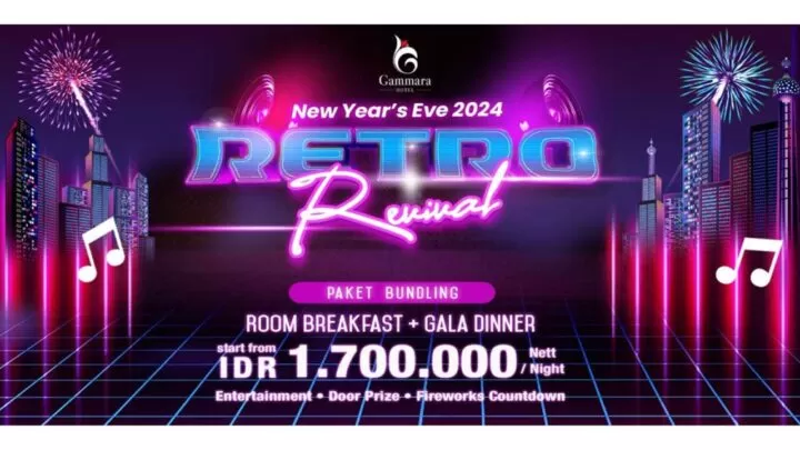Malam Tahun Baru di Hotel Gammara Bertema Retro 'Back to 80's', Mulai Rp1,9 Jutaan retro revival
