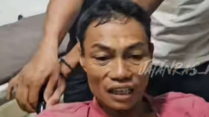 Pelaku pembunuhan sadis ibu dan anak di Makassar berhasil ditangkap Jatanras Polrestabes Makassar usai dikejar sampai ke dalam hutan/Instagram @jatanras_mksr pembunuhan sadis ibu dan anak di makassar