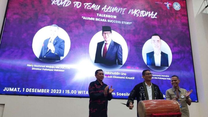 Buka Road To Temu Alumni Nasional IKA Poltekpar Makassar, Begini Kata Menparekraf Sandiaga Uno poltekpar makassar