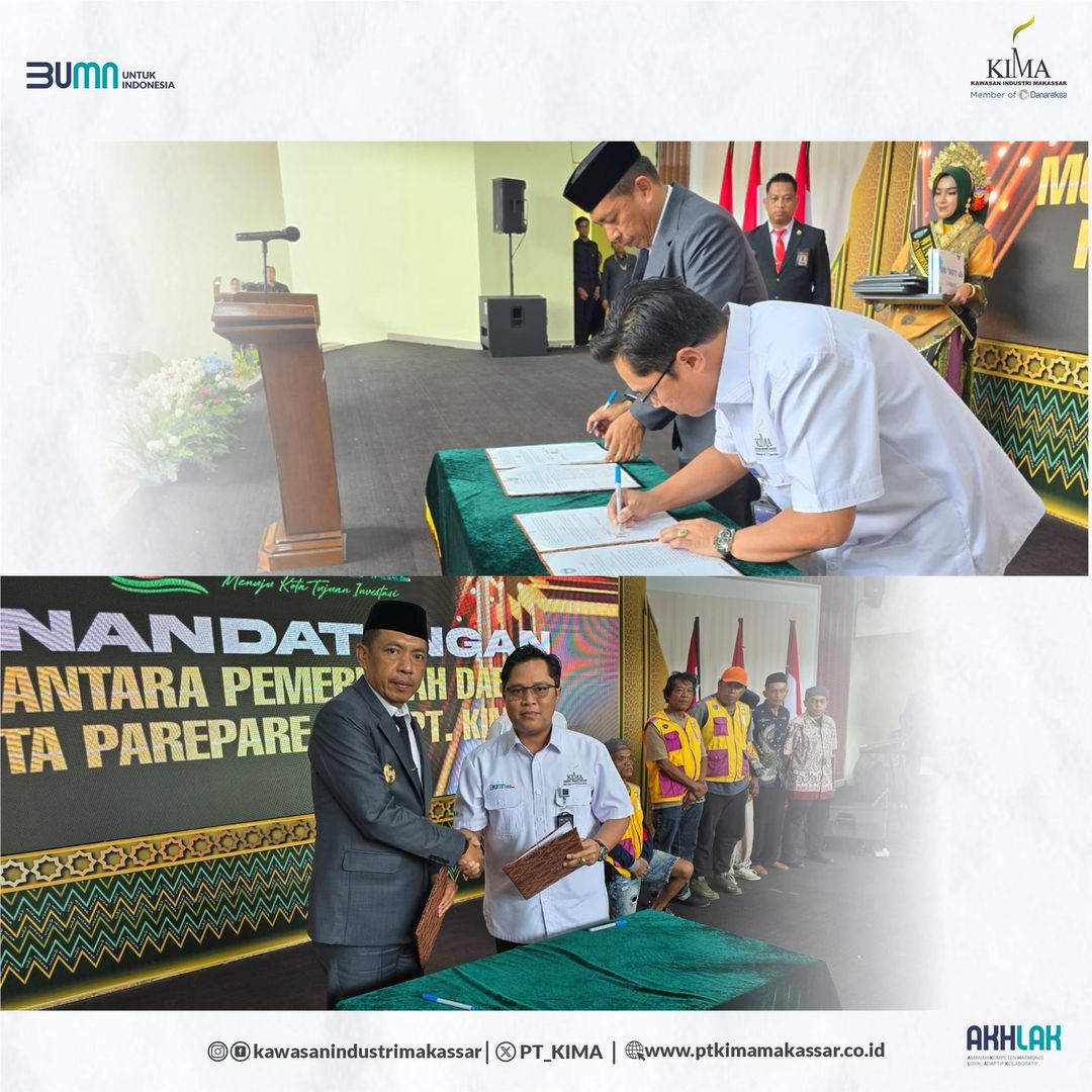 PT KIMA dan Pemkot Parepare Tandatangani MoU untuk Pengembangan Kawasan Industri dan Pergudangan Parepare