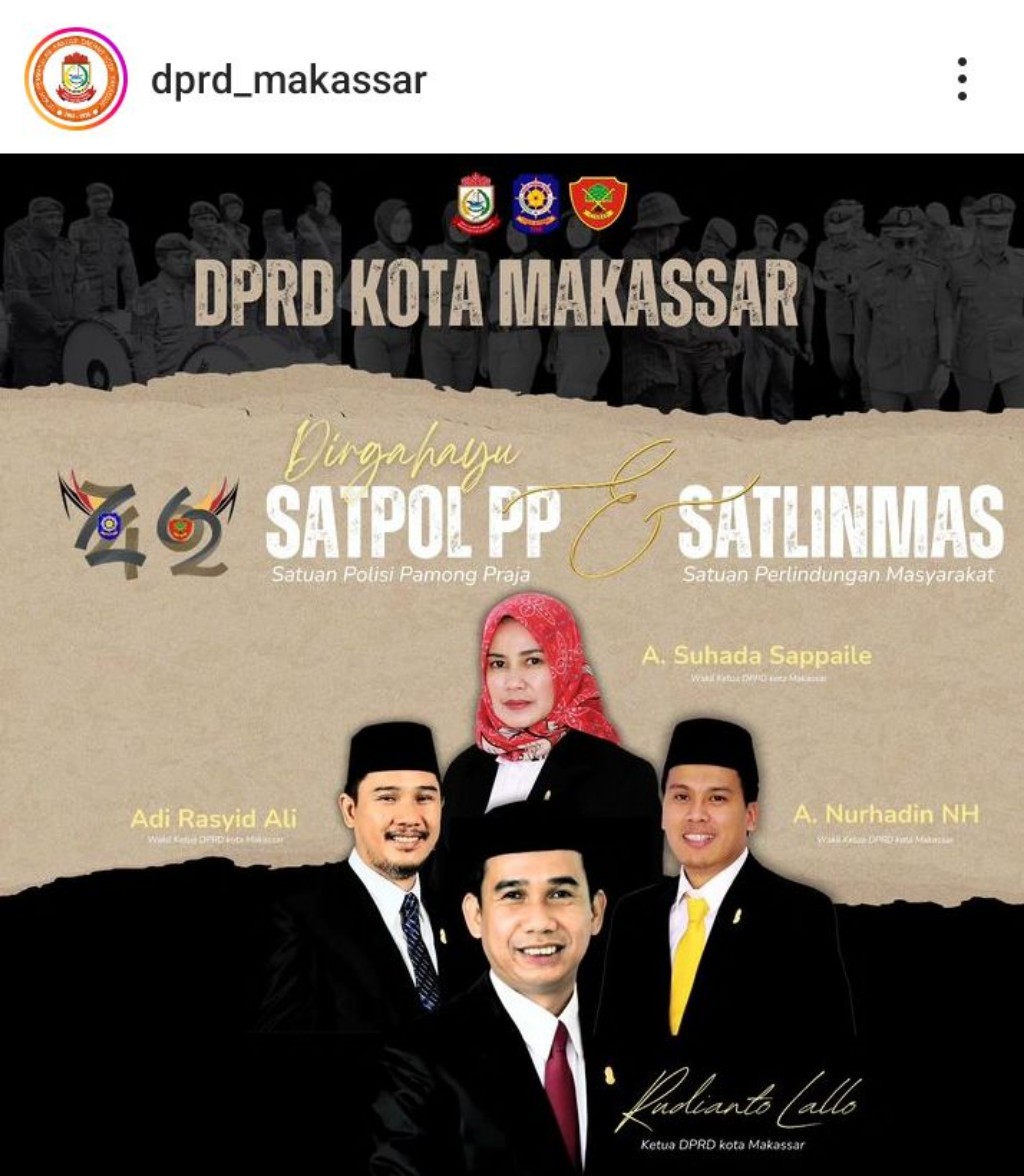 HUT Satpol PP dan Satlinmas, DPRD Makassar Sampaikan Dukungan dan Apresiasi