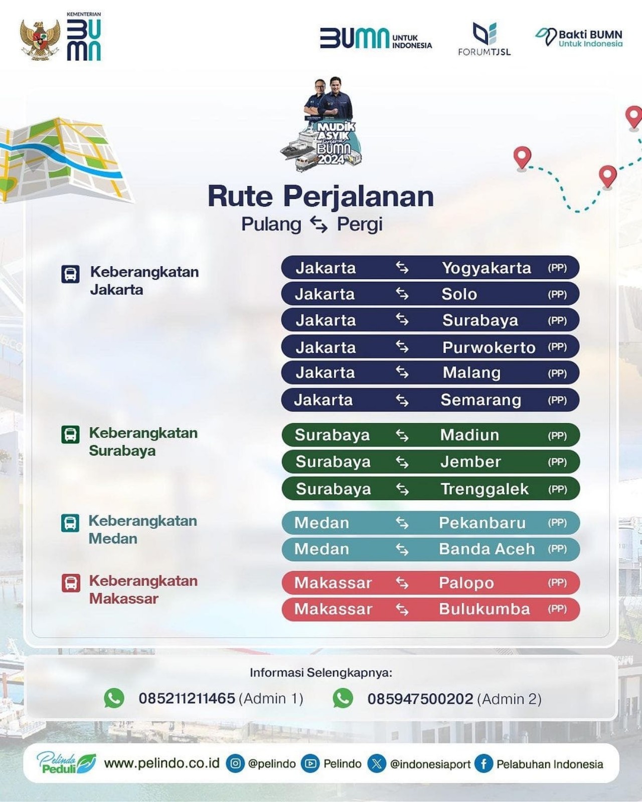 Pelindo Jasa Maritim Sediakan Mudik Gratis, Ada Rute Makassar Palopo dan Bulukumba, Begini Syaratnya