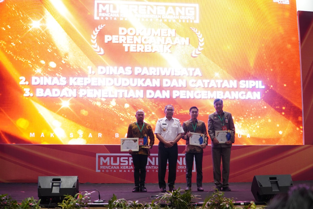 Dinas Pariwisata Kota Makassar Jadi SKPD Terbaik di Lingkup Pemkot Makassar Tahun 2024
