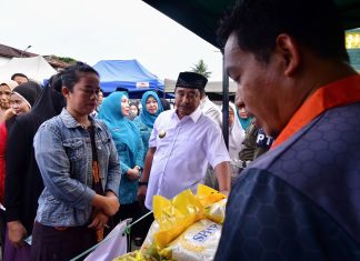 Pj Gubernur Sulsel Tinjau Gerakan Pangan Murah dan Tanam Pisang Cavendish di Maros