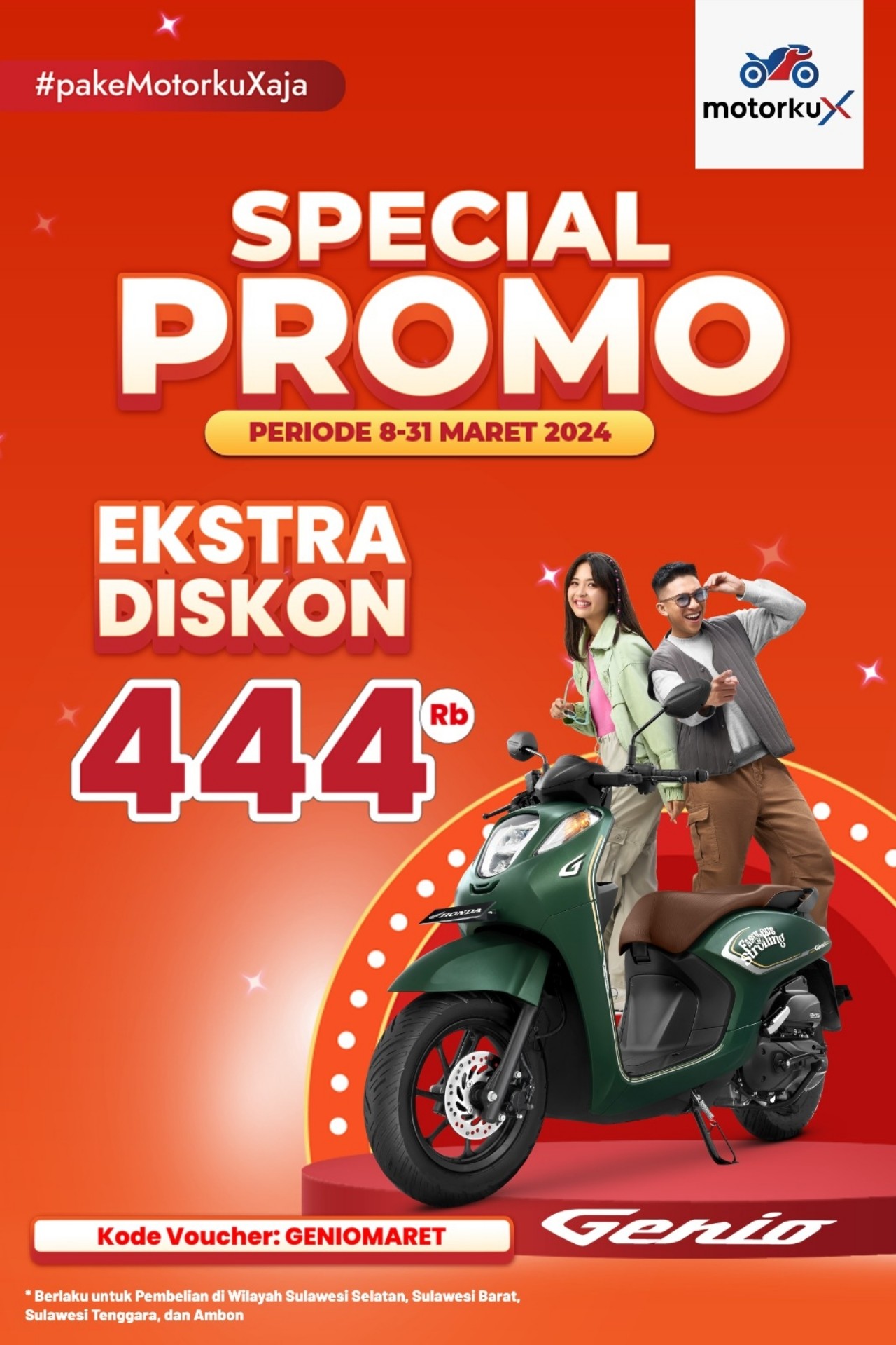 Beli Motor Honda Genio Lewat Aplikasi Motorku X Bisa Dapat Voucher Senilai Ratusan Ribu