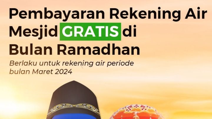 Kabar Gembira, PDAM Makassar Gratiskan Pembayaran Rekening Air Masjid Selama Ramadhan pdam makassar