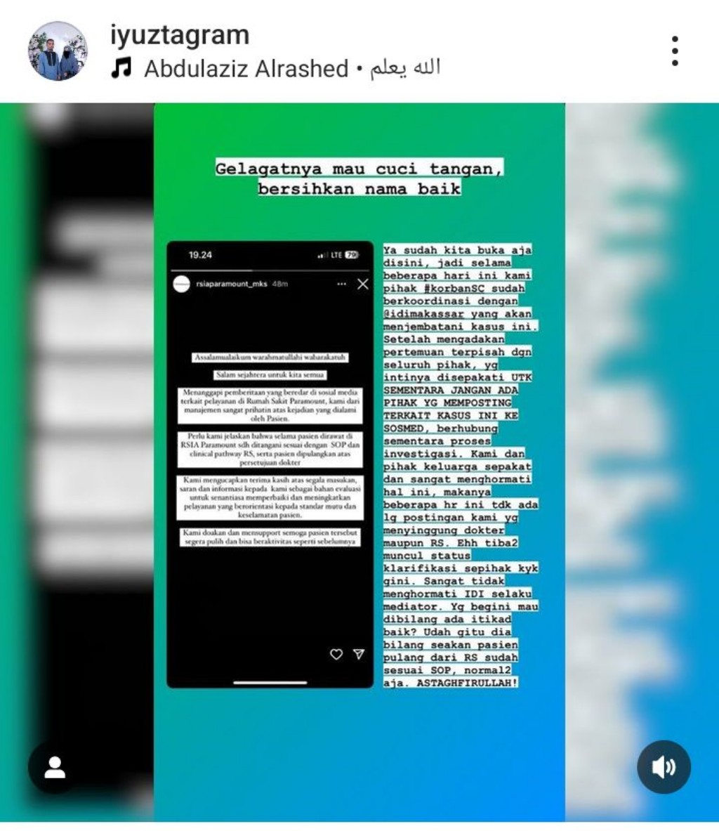 RSIA Paramount Makassar Bantah Dugaan Malapraktik Pasien Operasi Caesar, Suami Korban Kecewa