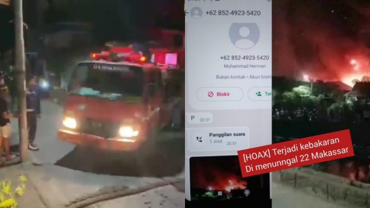 Hoax Kebakaran di Manunggal, Damkar Makassar Kena Prank Pengguna WA kebakaran di manunggal
