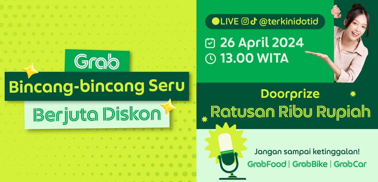 Kolaborasi dengan Terkini.id, Grab Indonesia Buka Promo Diskon 95 Persen Khusus Warga Makassar