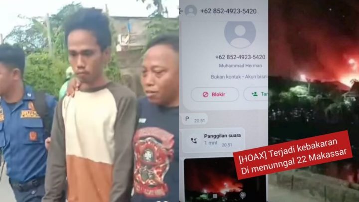 Prank Damkar Makassar, Pelaku Pemberi Info Hoax Kebakaran di Manunggal Diamankan Petugas damkar makassar