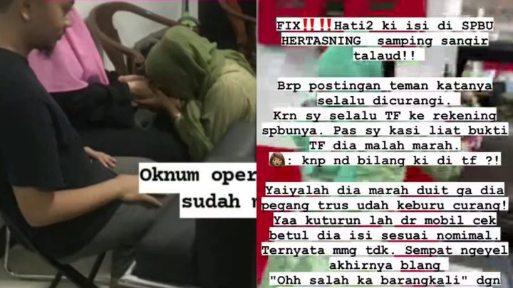 Curang Saat Isi Bensin Konsumen, Oknum Pegawai SPBU Hertasning Makassar Minta Maaf isi bensin