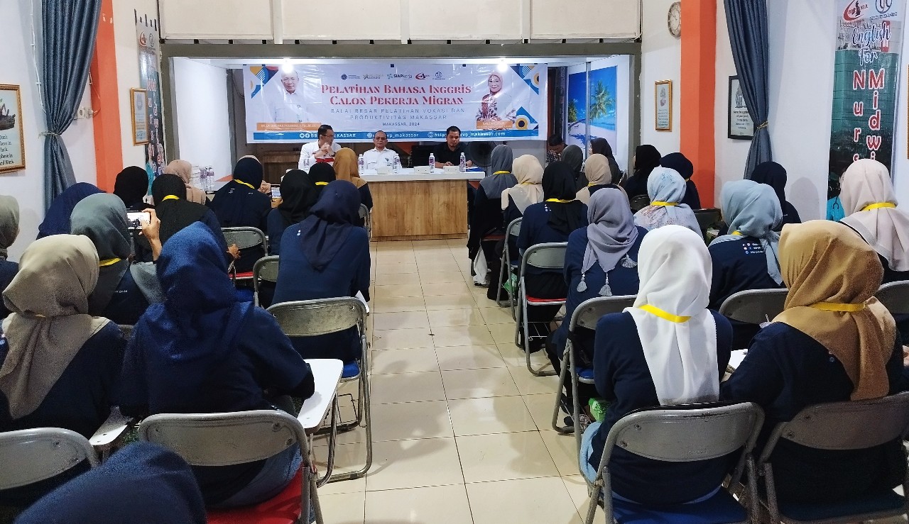 Siapkan Calon Pekerja Migran Indonesia Kompeten, BBPVP, BP2MI dan Timuraya Jaya Lestari Beri Pelatihan Bahasa Inggris