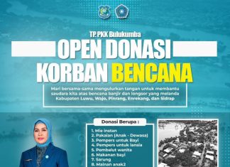 TP PKK Bulukumba Buka Donasi Untuk Bantu Korban Banjir dan Longsor di Sulsel