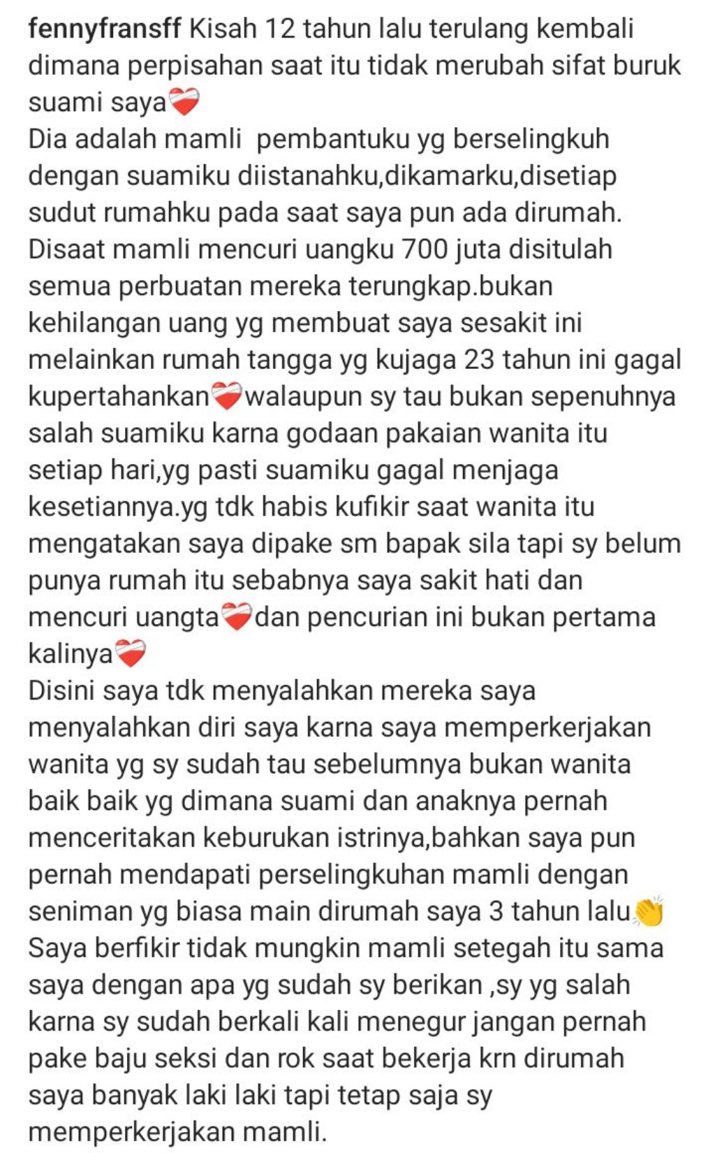 Fenny Frans Ungkap Kelakuan Buruk Mamli, Pernah Selingkuh dengan Seniman