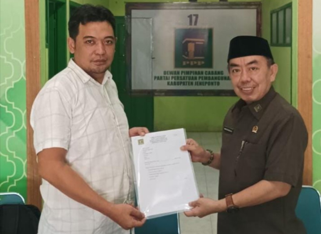 DPC PPP Jeneponto Buka Pendaftaran, Dua Bakal Calon Bupati Sudah Ambil Formulir