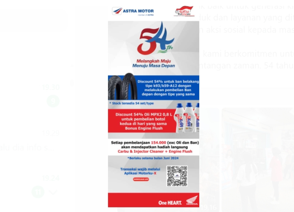 Ulang Tahun Ke-54, Astra Motor Sediakan Beragam Promo Menarik