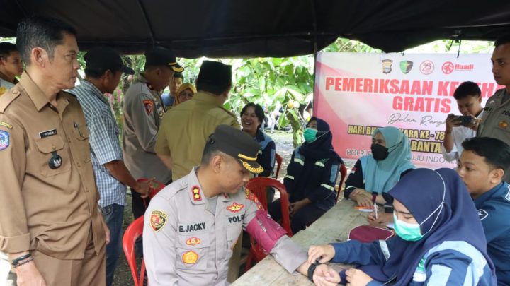 Sambut Hari Bhayangkara, Huadi Group Gelar Pemeriksaan Kesehatan Gratis hari bhayangkara