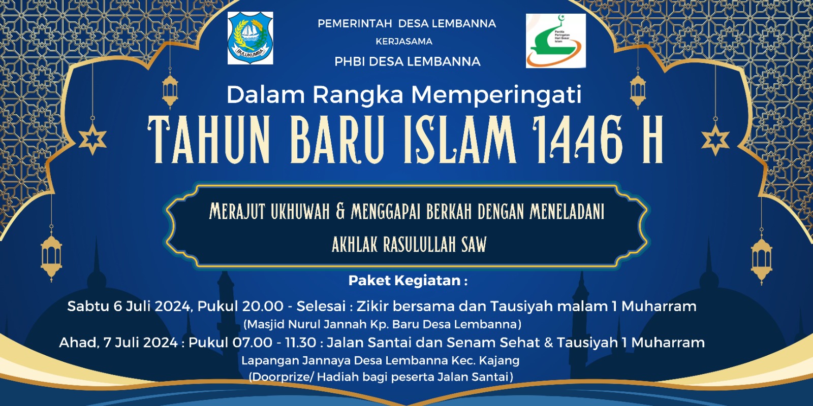 Sambut Tahun Baru 1 Muharram 1446 H, PHBI Desa Lembanna Kajang Akan Gelar Dzikir Bersama Hingga Jalan Santai