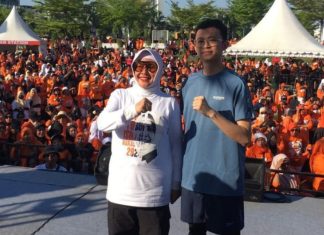 Hadiri Senam Ininnawa, Sinyal Berpaket Indira-Ilham di Pilwalkot Makassar 2024