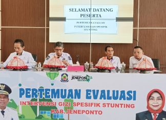 Pemkab Jeneponto Gelar Pertemuan Evaluasi Intervensi Spesifik Stunting