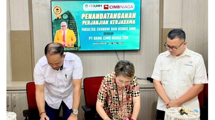 Fakultas Ekonomi dan Bisnis UNM dan Bank CIMB Niaga Teken Kerjasama Terkait Pembukaan Rekening fakultas ekonomi dan bisnis unm