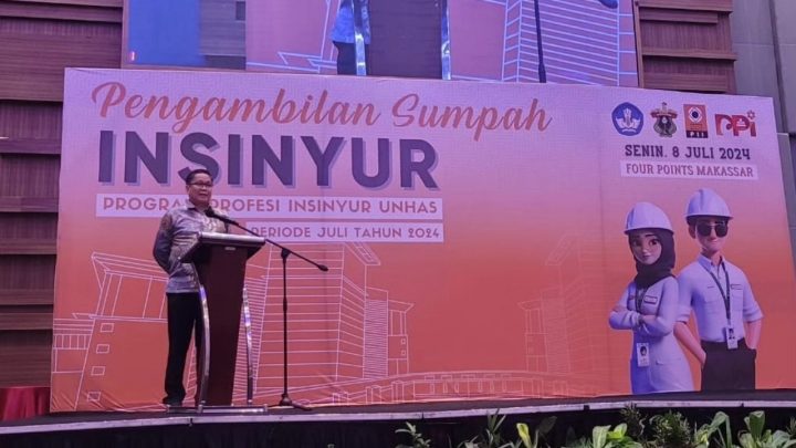 Ketua IKATEK Unhas Sapri Pamulu Sambut Alumni Baru Program Profesi Insinyur Fakultas Teknik UH ikatek unhas