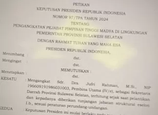 Setelah Penantian Panjang, Jufri Rahman Akhirnya Jabat Sekprov Sulawesi Selatan