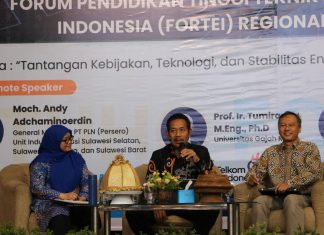 GM PLN UID Sulselrabar Paparkan Strategi Transisi Energi untuk Capai NZE 2060 pada Seminar Nasional Teknik Elektro