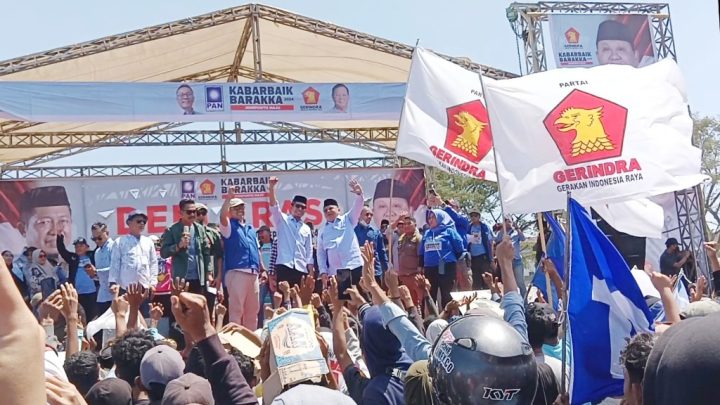 Puluhan Ribu Massa Padati Deklarasi Paslon Karlos-Syafruddin di Pilkada Jeneponto Puluhan Ribu