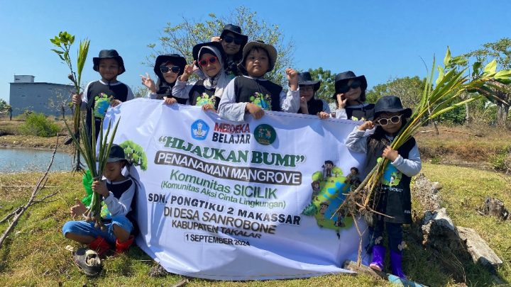 SiCilik Tanam Mangrove, Edukasi Lingkungan Sejak Dini takalar