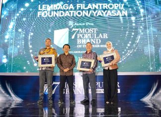 Yayasan Hadji Kalla Raih Penghargaan Brand Terpopuler Kategori Lembaga Filantropi di Tahun 2024