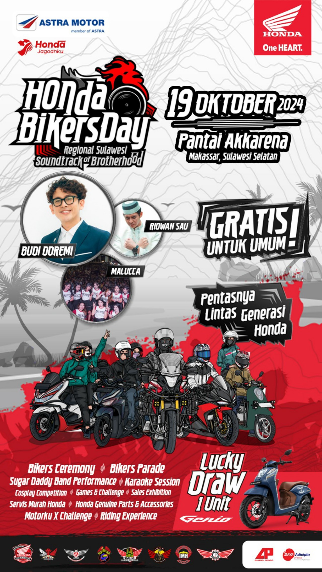 Honda Bikers Day 2024 Regional Sulawesi Siap Digelar, Simak Ragam Acaranya