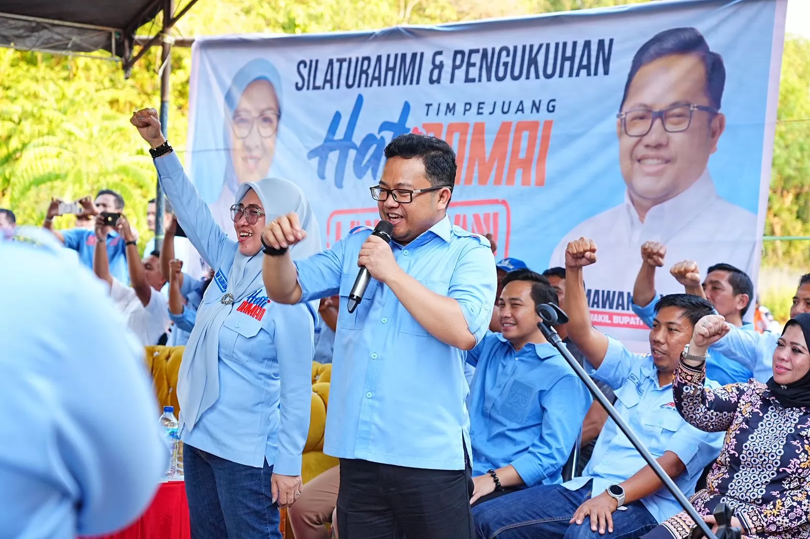 Husniah-Darmawangsyah Keliling Kukuhkan Tim Pejuang Hati Damai untuk Pilkada Gowa