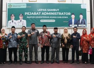 Hadiri Lepas Sambut Kepala Kemenag Gowa, Bupati Adnan Sebut Sinergitas Pemkab dengan Kemenag Terus Terjalin
