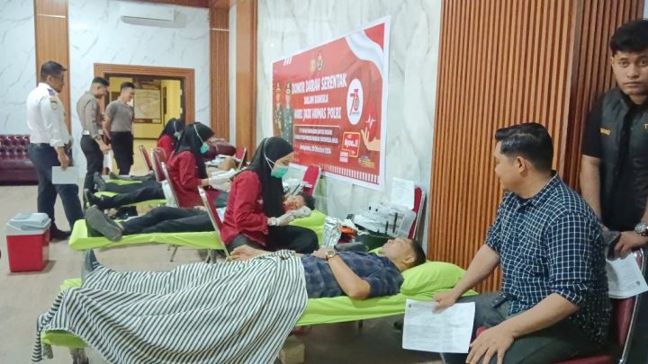 Polres Jeneponto Gelar Donor Darah Dalam Rangka Hari Jadi Humas ke-73 Polres Jeneponto