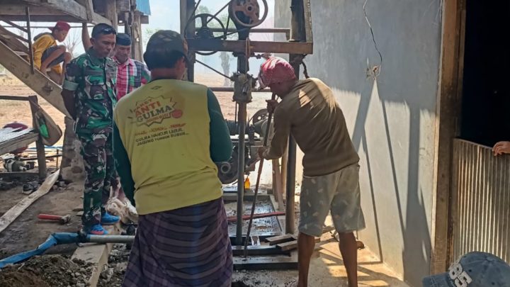 Tiga Titik Sumur Bor Program TMMD Ke-122 Kodim 1425 Jeneponto Sudah Dapat Sumber Air Tiga Titik Sumur