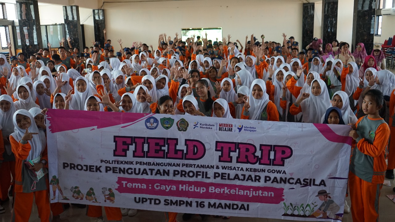 Lakukan Penguatan Profil P5 SMP 16 Mandai Kunjungi Polbangtan Gowa