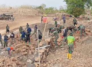 Satgas TMMD Ke-122 Kodim 1425 Jeneponto Percepat Pembangunan Talud