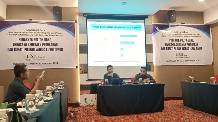 Hasil Survei LSI Denny JA di Pilkada Luwu Timur 2024, Irwan-Puspawati 45 persen Budiman-Akbar 38 Persen Pilkada Luwu Timur 2024