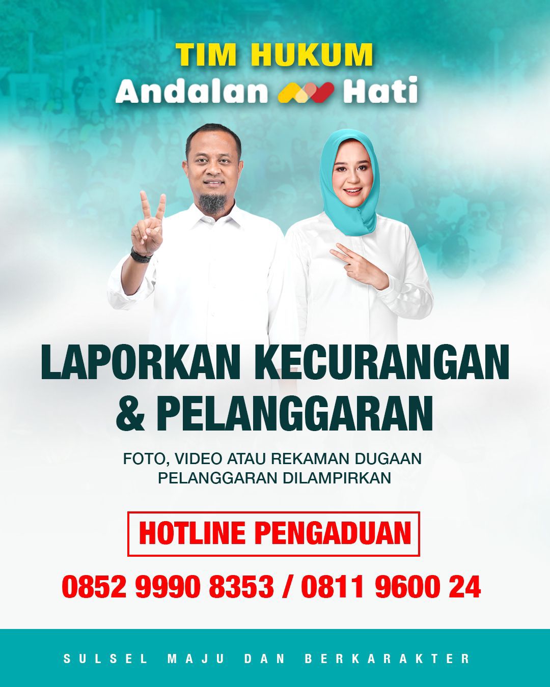 Tim Hukum Andalan Hati Buka Layanan Hotline Pengaduan Kecurangan Pilkada 2024