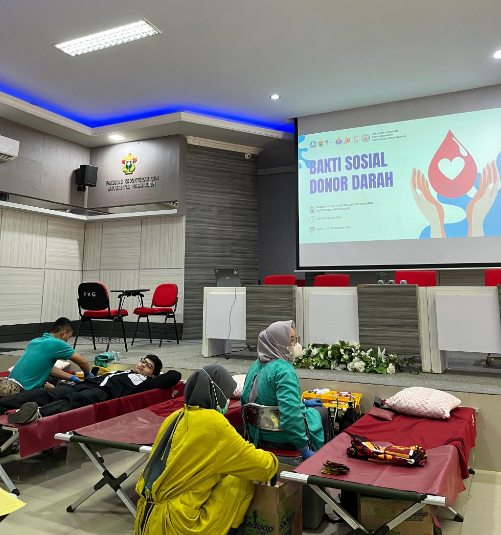 Jelang Munas PSMKGI, BEM FKG UNHAS dan BSMI Makassar Gelar Donor Darah