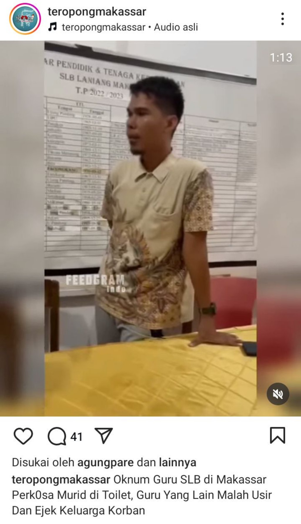Tampang Guru Pemerkosa Siswi Disabilitas SLB Makassar, Korban Disetubuhi di Toilet Sekolah