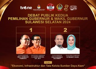 Jangan Lewatkan Debat Kedua Kandidat Pilgub Sulsel pada 10 November 2024